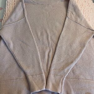 Aerie V-Neck Ribbed Sweater - Light Pink